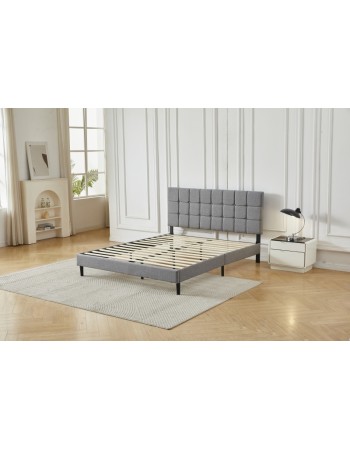 Διπλό Κρεβάτι Cecilia 160x200c σε γκρι χρώμα