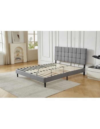 Διπλό Κρεβάτι Cecilia 160x200c σε γκρι χρώμα