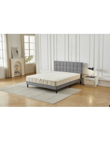 Διπλό Κρεβάτι Cecilia 160x200c σε γκρι χρώμα