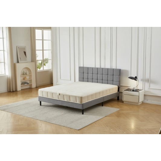 Διπλό Κρεβάτι Cecilia 160x200c σε γκρι χρώμα