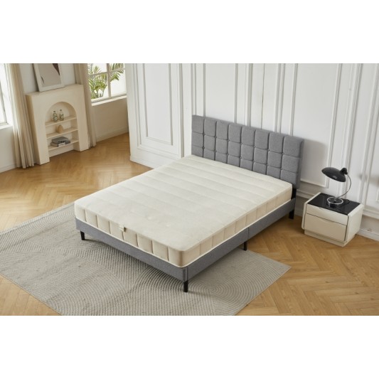 Διπλό Κρεβάτι Cecilia 160x200c σε γκρι χρώμα