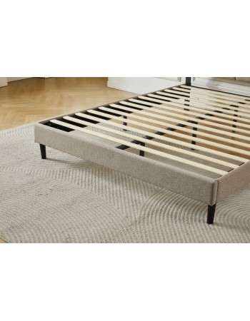 Διπλό Κρεβάτι Cecilia 160x200c σε μπεζ χρώμα