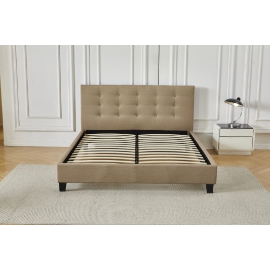 Διπλό Κρεβάτι Afroditi 160x200c σε μπεζ χρώμα