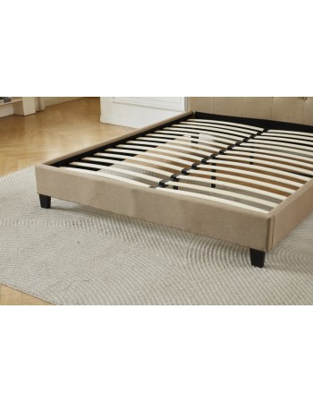 Διπλό Κρεβάτι Afroditi 160x200c σε μπεζ χρώμα