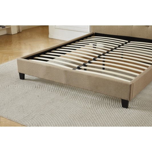 Διπλό Κρεβάτι Afroditi 160x200c σε μπεζ χρώμα