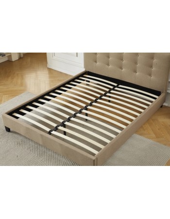 Διπλό Κρεβάτι Afroditi 160x200c σε μπεζ χρώμα