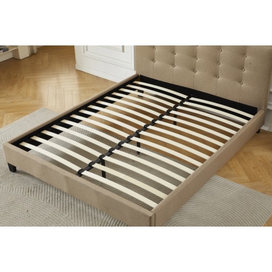 Διπλό Κρεβάτι Afroditi 160x200c σε μπεζ χρώμα
