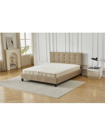 Διπλό Κρεβάτι Afroditi 160x200c σε μπεζ χρώμα