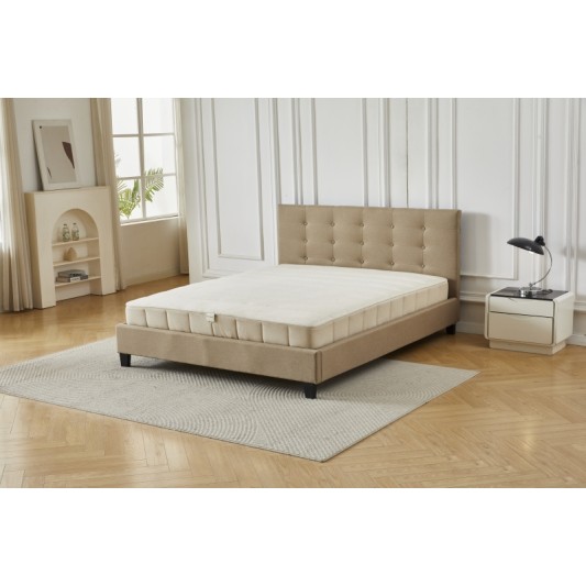 Διπλό Κρεβάτι Afroditi 160x200c σε μπεζ χρώμα