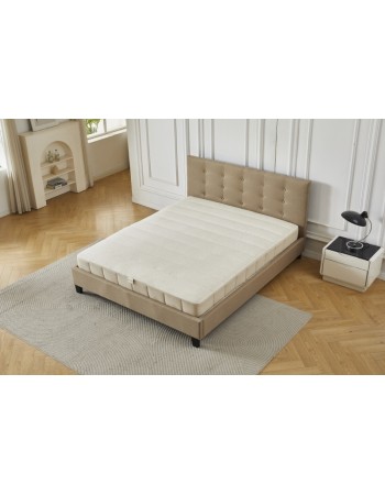 Διπλό Κρεβάτι Afroditi 160x200c σε μπεζ χρώμα