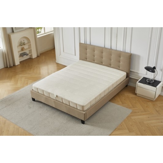 Διπλό Κρεβάτι Afroditi 160x200c σε μπεζ χρώμα
