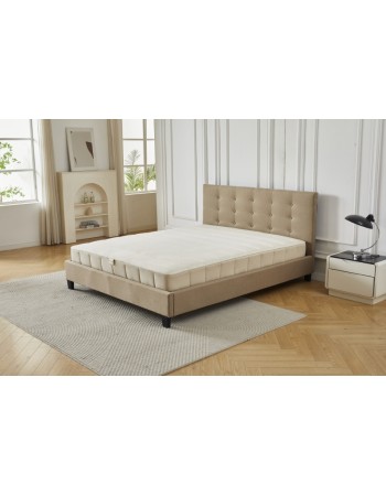Διπλό Κρεβάτι Afroditi 160x200c σε μπεζ χρώμα