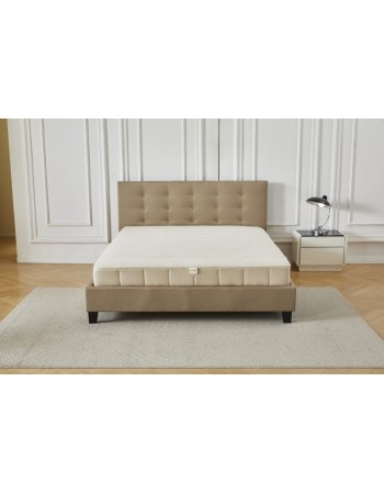 Διπλό Κρεβάτι Afroditi 160x200c σε μπεζ χρώμα