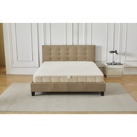 Διπλό Κρεβάτι Afroditi 160x200c σε μπεζ χρώμα
