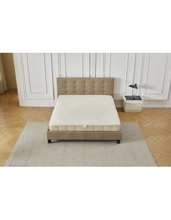 Διπλό Κρεβάτι Afroditi 160x200c σε μπεζ χρώμα