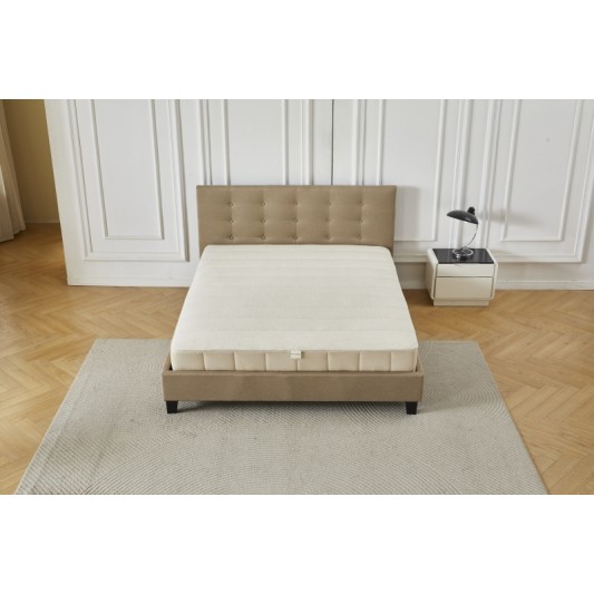 Διπλό Κρεβάτι Afroditi 160x200c σε μπεζ χρώμα