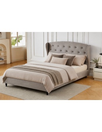 Διπλό Κρεβάτι Victoria 160x200cm σε γκρι χρώμα
