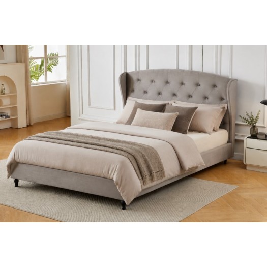 Διπλό Κρεβάτι Victoria 160x200cm σε γκρι χρώμα