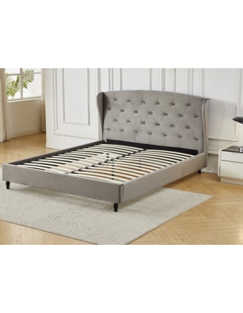 Διπλό Κρεβάτι Victoria 160x200cm σε γκρι χρώμα