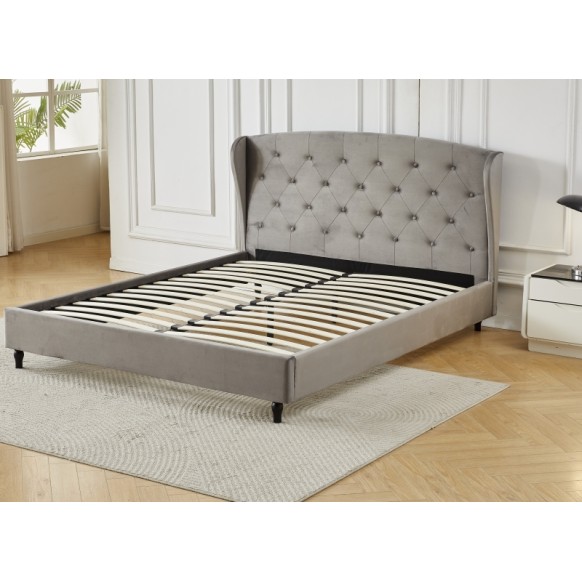 Διπλό Κρεβάτι Victoria 160x200cm σε γκρι χρώμα