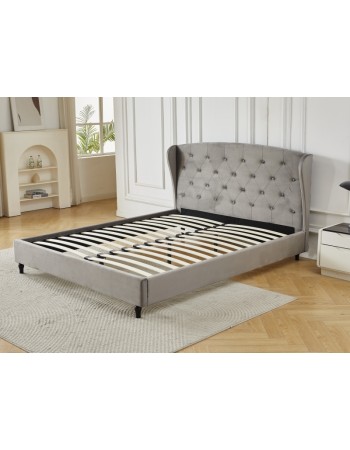 Διπλό Κρεβάτι Victoria 160x200cm σε γκρι χρώμα