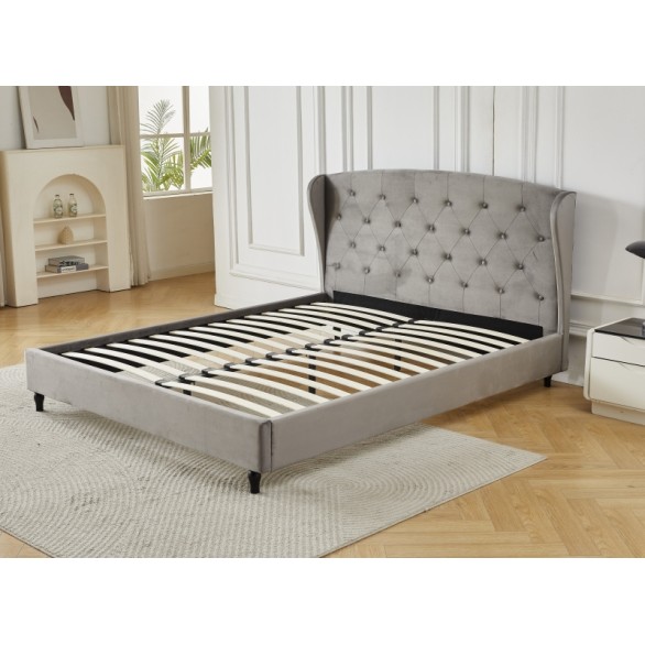 Διπλό Κρεβάτι Victoria 160x200cm σε γκρι χρώμα