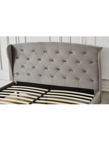 Διπλό Κρεβάτι Victoria 160x200cm σε γκρι χρώμα