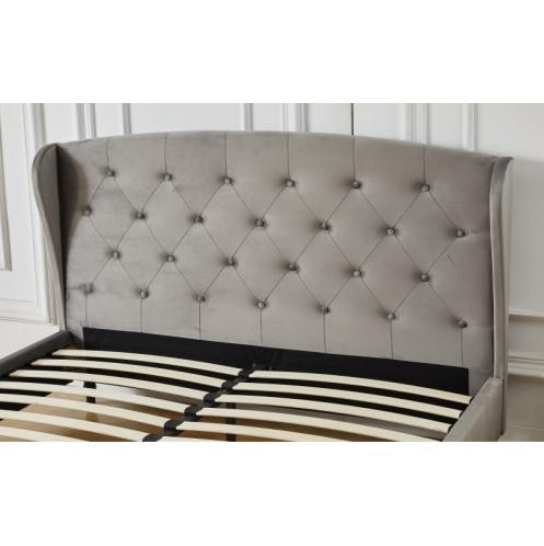 Διπλό Κρεβάτι Victoria 160x200cm σε γκρι χρώμα
