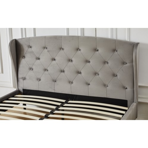 Διπλό Κρεβάτι Victoria 160x200cm σε γκρι χρώμα