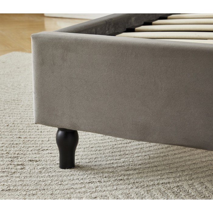 Διπλό Κρεβάτι Victoria 160x200cm σε γκρι χρώμα