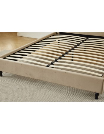 Διπλό Κρεβάτι Victoria 160x200cm σε μπεζ χρώμα