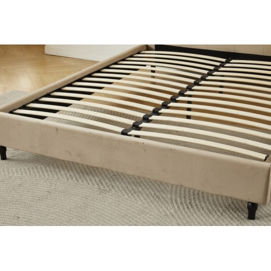 Διπλό Κρεβάτι Victoria 160x200cm σε μπεζ χρώμα