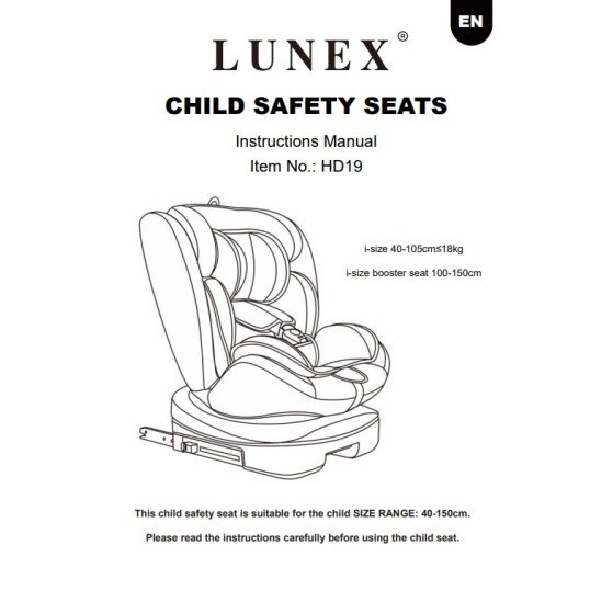 Καθισματάκι αυτοκινήτου Lunex με isofix για βάρος 0 έως 36kg περιστρεφόμενο 360 μοίρες σε Γκρι ροζ