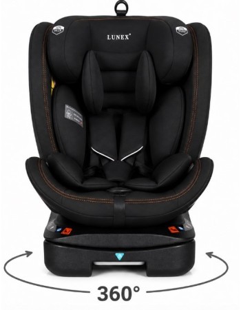 Καθισματάκι αυτοκινήτου Lunex με isofix για βάρος 0 έως 36kg περιστρεφόμενο 360 μοίρες σε Μαύρο