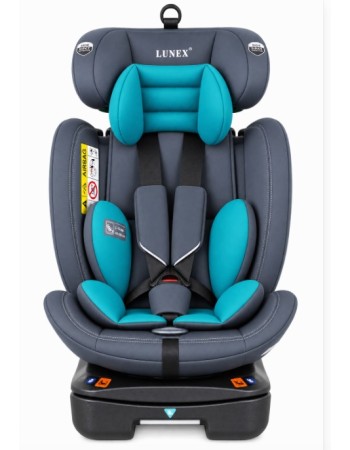 Καθισματάκι αυτοκινήτου Lunex με isofix για βάρος 0 έως 36kg περιστρεφόμενο 360 μοίρες σε Γκρι Μπλε
