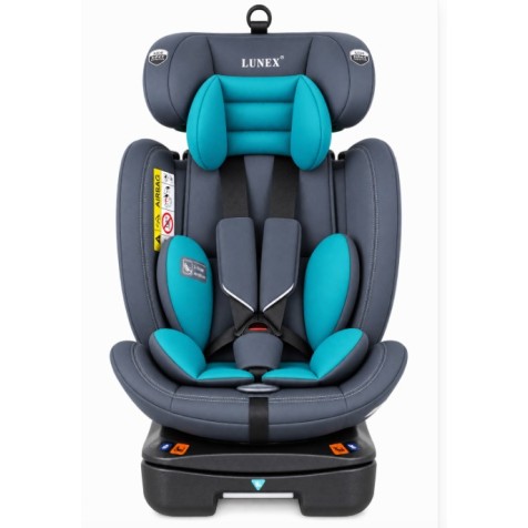 Καθισματάκι αυτοκινήτου Lunex με isofix για βάρος 0 έως 36kg περιστρεφόμενο 360 μοίρες σε Γκρι Μπλε