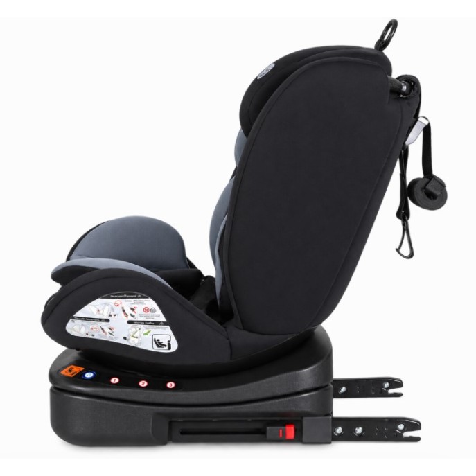Καθισματάκι αυτοκινήτου Lunex με isofix για βάρος 0 έως 36kg περιστρεφόμενο 360 μοίρες σε Μαύρο