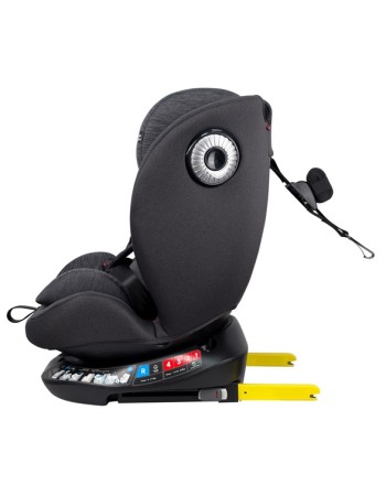 Καθισματάκι αυτοκινήτου G με isofix για βάρος 0 έως 36kg περιστρεφόμενο 360 μοίρες σε μαύρο γκρι