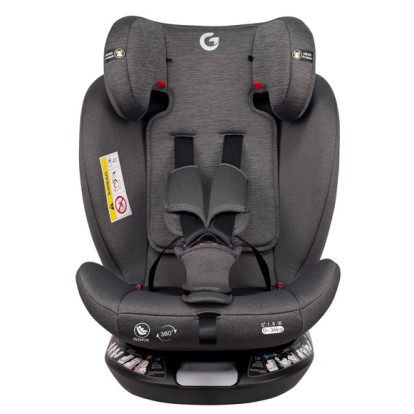 Καθισματάκι αυτοκινήτου G με isofix για βάρος 0 έως 36kg περιστρεφόμενο 360 μοίρες σε γκρι