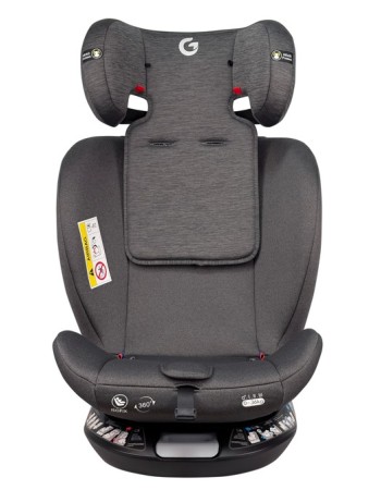 Καθισματάκι αυτοκινήτου G με isofix για βάρος 0 έως 36kg περιστρεφόμενο 360 μοίρες σε γκρι