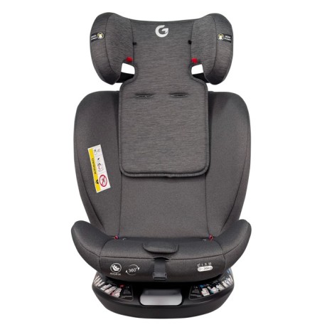 Καθισματάκι αυτοκινήτου G με isofix για βάρος 0 έως 36kg περιστρεφόμενο 360 μοίρες σε γκρι