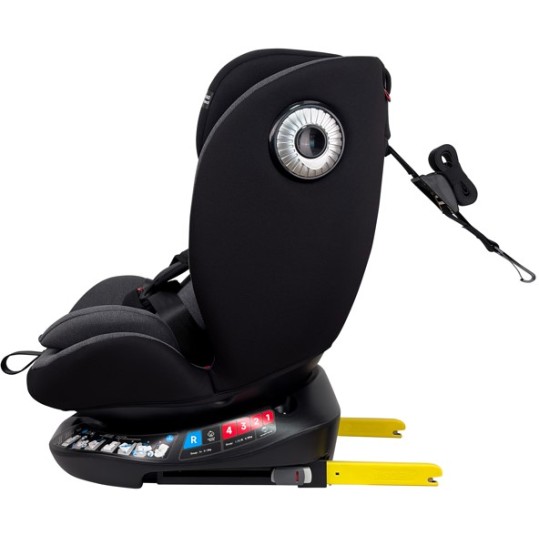 Καθισματάκι αυτοκινήτου G με isofix για βάρος 0 έως 36kg περιστρεφόμενο 360 μοίρες σε γκρι μαύρο