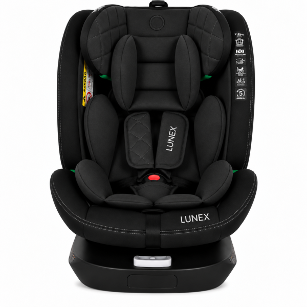 Παιδικό κάθισμα αυτοκινήτου LUNEX i-Size με Isofix 0-36 kg περιστρεφόμενο 360 μοίρες μαύρο