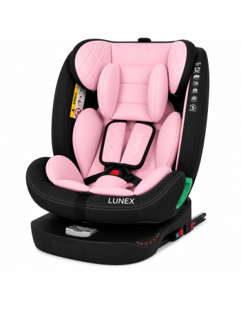 Παιδικό κάθισμα αυτοκινήτου LUNEX i-Size με Isofix 0-36 kg περιστρεφόμενο 360 μοίρες μαύρο ροζ