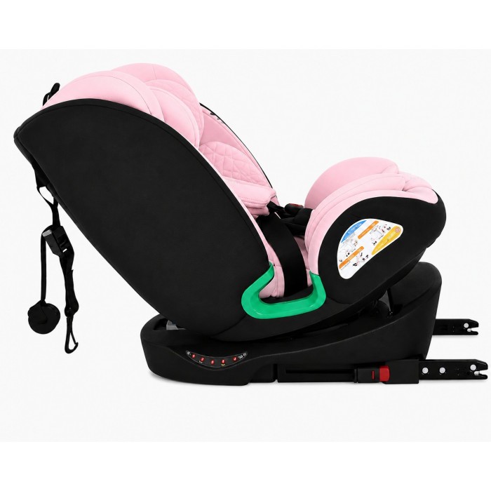Παιδικό κάθισμα αυτοκινήτου LUNEX i-Size με Isofix 0-36 kg περιστρεφόμενο 360 μοίρες μαύρο ροζ