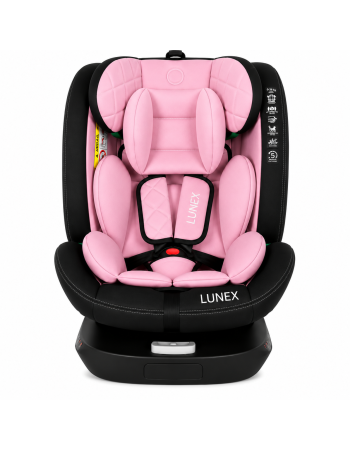 Παιδικό κάθισμα αυτοκινήτου LUNEX i-Size με Isofix 0-36 kg περιστρεφόμενο 360 μοίρες μαύρο ροζ