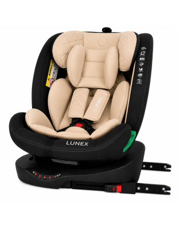 Παιδικό κάθισμα αυτοκινήτου LUNEX i-Size με Isofix 0-36 kg περιστρεφόμενο 360 μοίρες μαύρο μπεζ