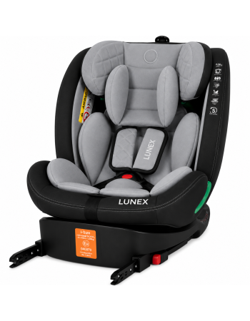 Παιδικό κάθισμα αυτοκινήτου LUNEX i-Size με Isofix 0-36 kg περιστρεφόμενο 360 μοίρες μαύρο γκρι