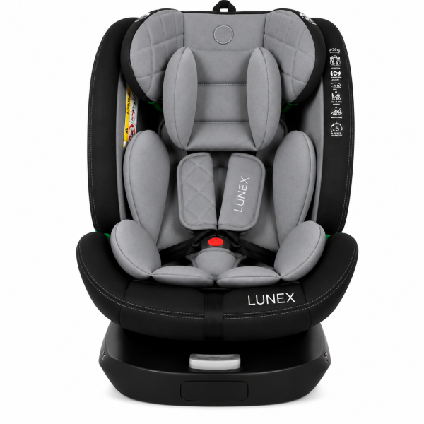 Παιδικό κάθισμα αυτοκινήτου LUNEX i-Size με Isofix 0-36 kg περιστρεφόμενο 360 μοίρες μαύρο γκρι