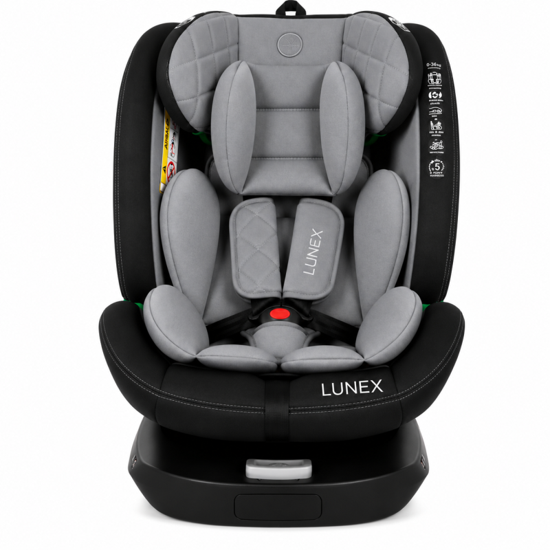Παιδικό κάθισμα αυτοκινήτου LUNEX i-Size με Isofix 0-36 kg περιστρεφόμενο 360 μοίρες μαύρο γκρι
